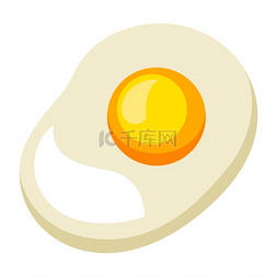 蛋黄色图标图片_煎鸡蛋的例证。