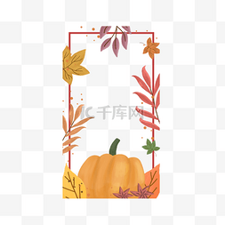 九月水果图片_感恩节instagram故事长方形边框