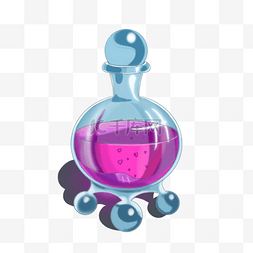 香水瓶3d建模图片_香水瓶紫色魔法