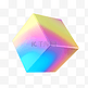 彩色C4D立体酸性酷炫正方体几何元素