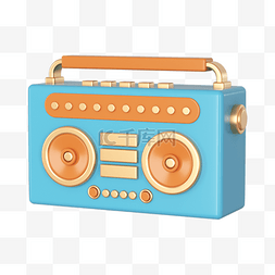 立体收音机图片_3DC4D立体老式收音机