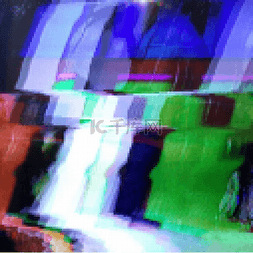 矢量马赛克背景图片_Glitched 抽象矢量背景由彩色像素马