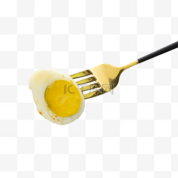 叉子叉蛋黄