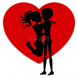黑色大图背景图片_相爱的情侣，男人抱着和拥抱女人