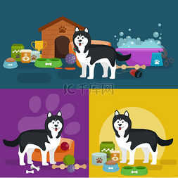 狗狗洗澡图标图片_宠物店，狗货物和用品，存储产品