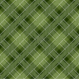 加绒布料png图片_绿色的格子呢无缝图案。