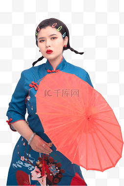 美女跨栏图片_国潮美女人物