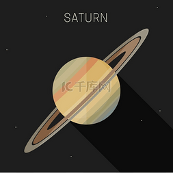 土星土星呈扁平状有长长的阴影带