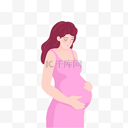 准妈妈logo图片_穿粉裙子的孕妇