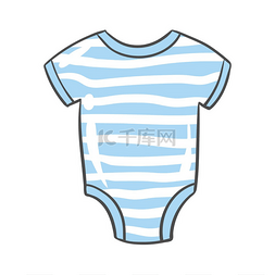 时尚小插图图片_婴儿套装的插图。
