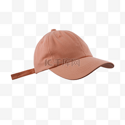 板球帽子图片_帽子橙色棒球帽配饰特写