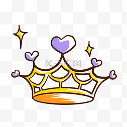 紫色的皇冠图片_黄色橙色精致美丽的皇冠