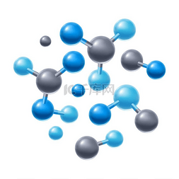 具有抽象分子或原子的背景。