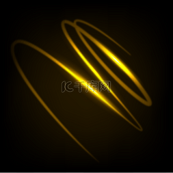 螺旋金色图片_金色螺旋光线金线线条