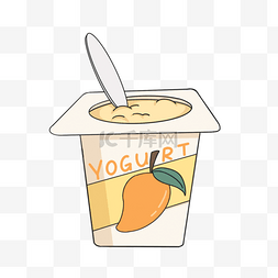 芒果酸奶图片_芒果可爱酸奶剪贴画