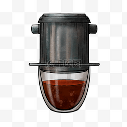 咖啡滤图片_不锈钢饮品越南滤漏咖啡剪贴画