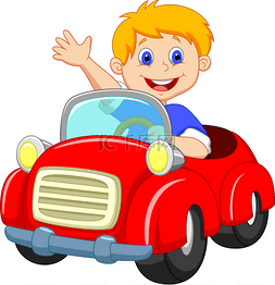 brinquedo图片_年轻的男孩驾驶的汽车
