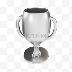 颁奖银色图片_3D立体奖杯银色奖杯