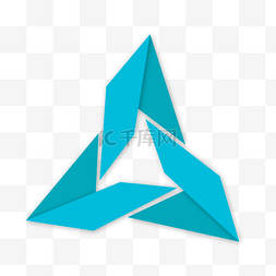 蓝色不规则几何图片_蓝色三角形不规则图形