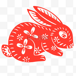 兔年新年春节剪纸