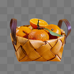 橘子竹篮