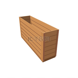 打开的木箱隔离集装箱包装用木板