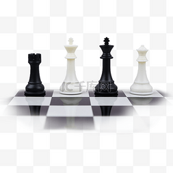 象棋素材图片_黑白棋子棋盘国际象棋