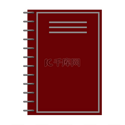 呈弧状的物体图片_红色特写笔记本，带有由纸组成的