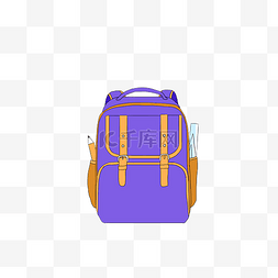 紫色书包背包