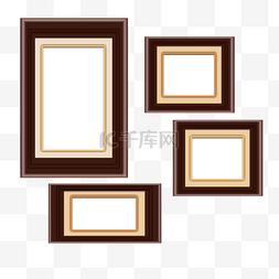 相框木制图片_相框木制装饰复古棕色