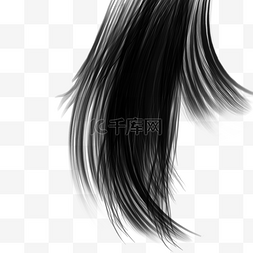 头发湿哒哒图片_黑发长发发丝头发