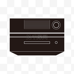 卡通老式收音机图片_线稿音乐乐器老式收音机
