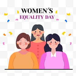 平面设计宣传图片_妇女平等日平等对话的女性