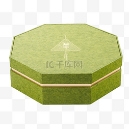 绿色礼盒图片_端午端午节绿色礼盒粽子