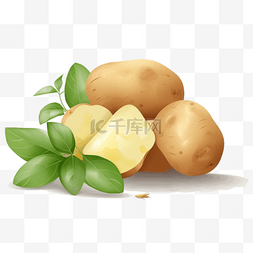 土豆扁平插画手绘免抠元素