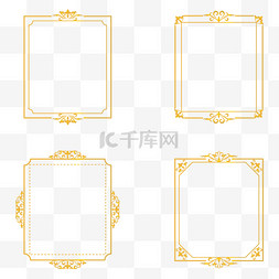 美丽精细的韩国金色精致边框