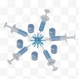 抗病图片_疫情疫苗抗病毒蓝色透明针剂针管