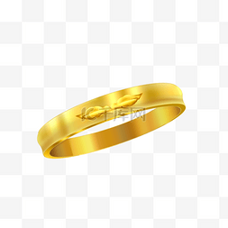 纯金材质婚礼戒指