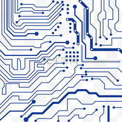 芯片psd图片_科技电路芯片线条