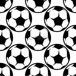 传统体育图片_与传统足球在白色背景上的无缝模