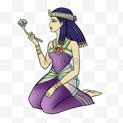埃及女神图片_埃及女人卡通动画肖像