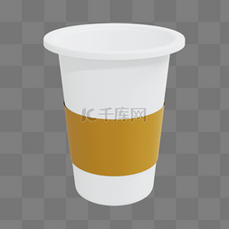 奶茶杯图片_3DC4D立体一次性杯子