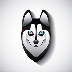动物眼睛手绘图片_西伯利亚狼设计