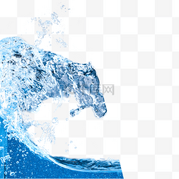 海浪飞溅蓝色摄影图