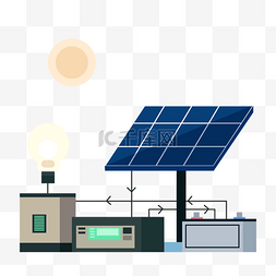 力量矢量素材图片_太阳能电池板电池变电器环保绿色