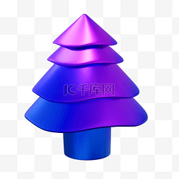 圣诞圣诞节3DC4D紫色酸性圣诞树