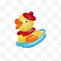 鸭子黄色图片_可爱卡通鸭子动物气球