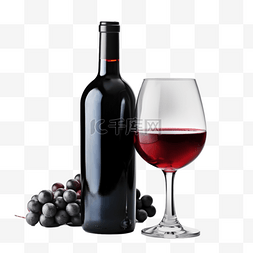 红酒葡萄酒手绘图片_卡通手绘红酒葡萄酒
