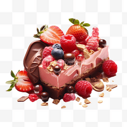 草莓味巧克力图片_草莓味巧克力奶油生日蛋糕