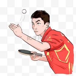 乒乓球台插画图片_奥运会运动会乒乓球奥运比赛项目